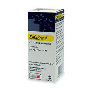 Cefabroxil Suspension Cefalexina 250 mg / Ambroxol 15 mg / 5 mL Frasco con 75 mL