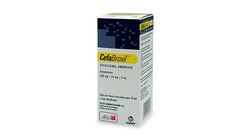 Cefabroxil Suspension Cefalexina 250 mg / Ambroxol 15 mg / 5 mL Frasco con  75 mL - Farmacias Klyns