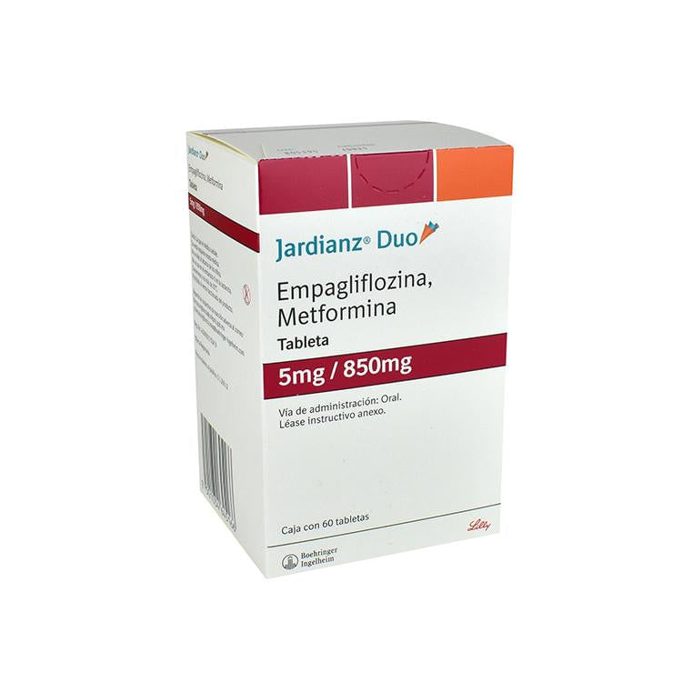 Jardianz Duo 5 mg / 850 mg 60 Tabletas - Farmacias Klyns