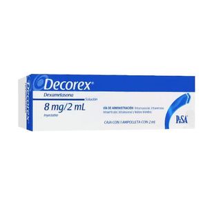 Decorex 8 mg / 2 mL 1 Ampolleta de 2 mL