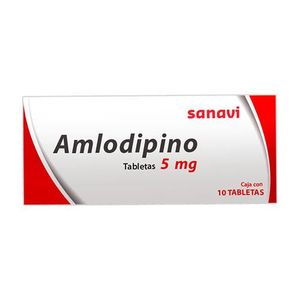 Amlodipino Sanavi 5 mg 10 Tabletas