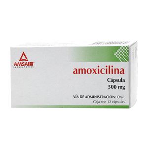 Amoxicilina 500 mg 12 Capsulas