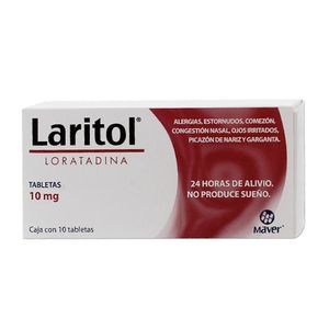 Laritol Loratadina 10 mg 10 Tabletas