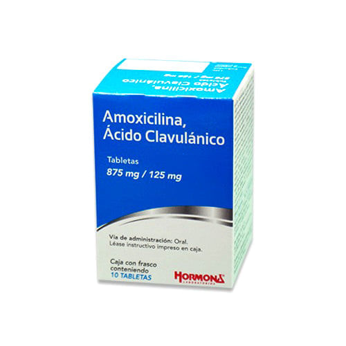 Hormona-Amoxicilina-Acido-Clavulanico-875-mg---125-mg-10-Tabletas