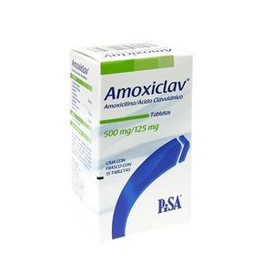 Amoxiclav 500 mg / 125 mg 15 Tabletas