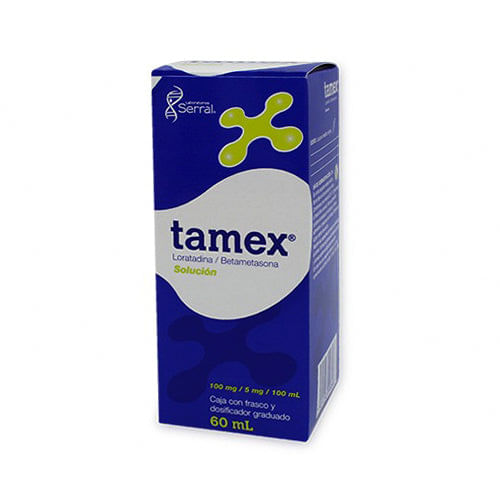 Tamex-Solucion-Loratadina-100-mg---Betametasona-5-mg---100-mL-Frasco-con-60-mL