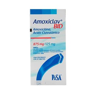 Amoxiclav Bid 875 mg / 125 mg 14 Tabletas