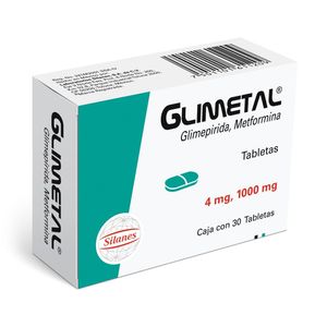 Glimetal 4 mg / 1000 mg 30 Tabletas