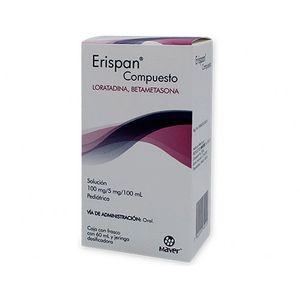 Erispan Compuesto Solucion Loratadina 100 mg / Betametasona 5 mg / 100 mL Frasco con 60 mL