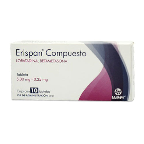Erispan-Compuesto-Loratadina-5-mg---Betametasona-0.25-mg-10-Tabletas