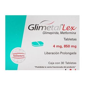 Glimetal Lex 4 mg / 850 mg 30 Tabletas
