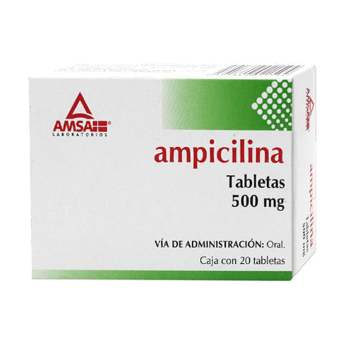 Ampicilina 500 mg 20 Tabletas - Farmacias Klyns