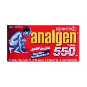 Analgen 550 mg 12 Tabletas