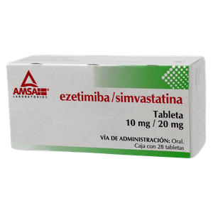 Ezetimiba 10 mg Simvastatina 20 mg 28 Tabletas