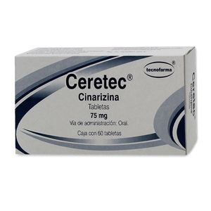 Ceretec Cinarizina 75 mg 60 Tabletas