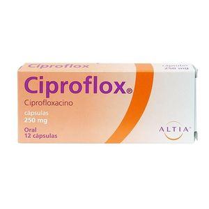 Ciproflox 250 mg 12 Capsulas