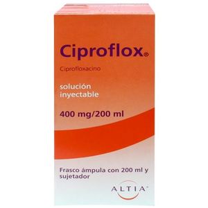 Ciproflox Solucion Inyectable 400 mg / 200 mL 1 Ampula