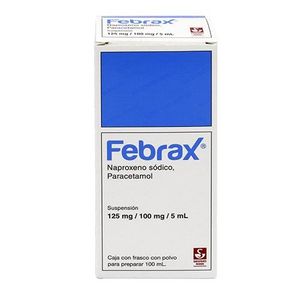 Febrax Suspension 125 mg / 100 mg / 5 mL Frasco con 100 mL