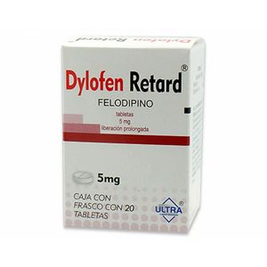 Dyloflen Retard Felodipino 5 mg 20 Tabletas