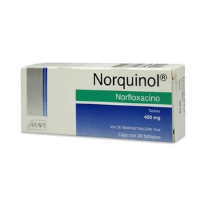 Norquinol Norfloxacino 400 mg 20 Tabletas
