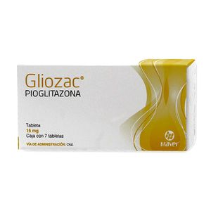 Gliozac Pioglitazona 15 mg 7 Tabletas