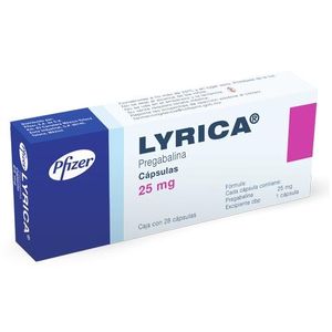 Lyrica 25 mg 28 Capsulas