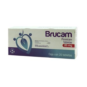 Brucam Piroxicam 20 mg 20 Tabletas