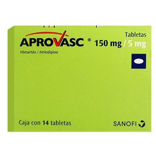 Aprovasc 150 mg / 5 mg 14 Tabletas - Farmacias Klyns