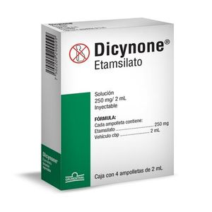 Dicynone Solucion Inyectable 250 mg / 2 mL 4 Ampolletas