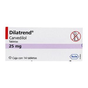 Dilatrend 25 mg 14 Tabletas