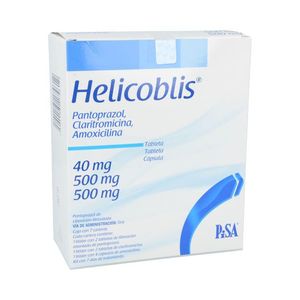 Helicoblis 40 mg / 500 mg / 500 mg 7  Dias