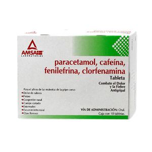 Clorfenamina Compuesta AMSA 10 Tabletas