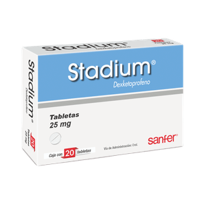 Stadium 25 mg 20 Tabletas