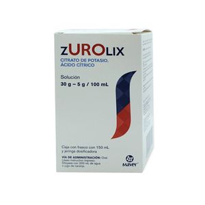 Zurolix Solucion Citrato de Potasio 30 g / Acido Citrico 5 g/100 mL Frasco con 150 mL