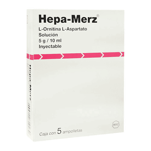 Hepa-Merz Solucion 5 g / 10 ml 5 Ampolletas