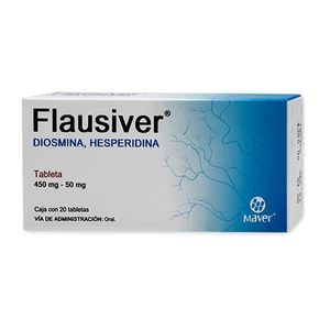 Flausiver Diosmina 450 mg / Hesperidina 50 mg 20 Tabletas