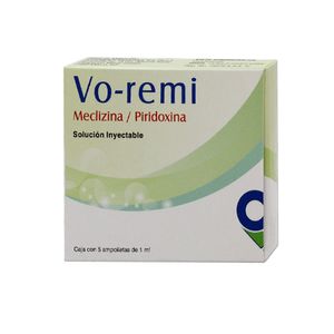 Voremi Solucion Inyectable Meclizina / Piridoxina 5 Ampolletas 1 mL