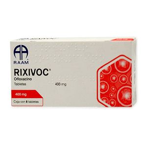 Rixivoc Ofloxacino 400 mg 8 Tabletas