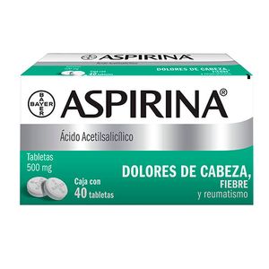 Aspirina 500 mg 40 Tabletas