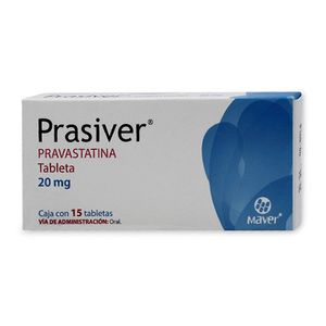 Prasiver Pravastatina 20 mg 15 Tabletas
