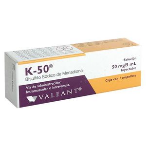 K-50 Solucion 50 mg / 5 mg 1 Ampolleta