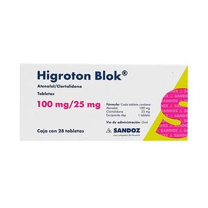 Higroton Blok 100 mg / 25 mg 28 Tabletas