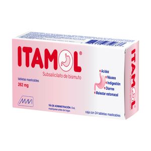 Itamol Subsalicilato de Bismuto 262 mg 24 Tabletas