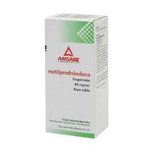 Metilprednisolona Suspension Inyecatable 40 mg/mL 1 Ampula con 2 mL