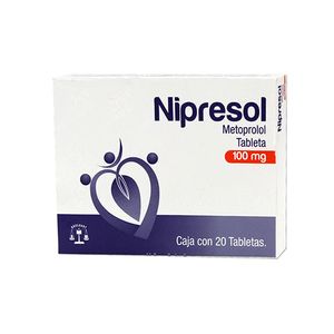 Nipresol Metoprolol 100 mg 20 Tabletas