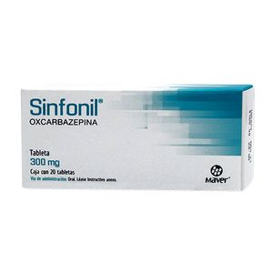Sinfonil Oxcarbazepina 300 mg 20 Tabletas
