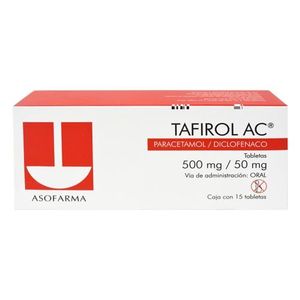Tafirol AC 500 mg / 50 mg 15 Tabletas