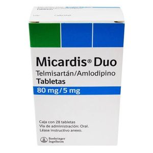 Micardis Duo 80 mg / 5 mg 28 Tabletas