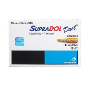 Supradol Duet Solucion Inyectable 10 mg / 25 mg / 3 Ampolletas de 1 mL