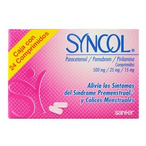 Syncol 500 mg / 25 mg / 15 mg 24 Comprimidos